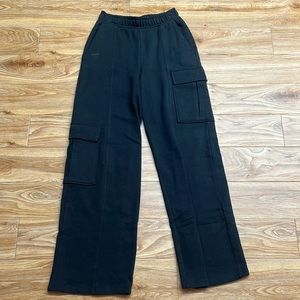 zara straight let sweat cargo pants